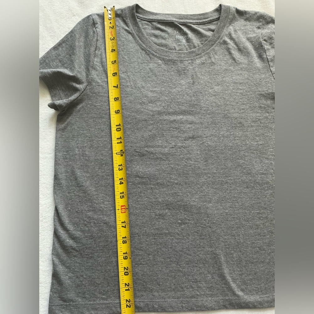 J. Crew Heather Gray Short-Sleeve Crewneck Tee - Picture 7 of 10